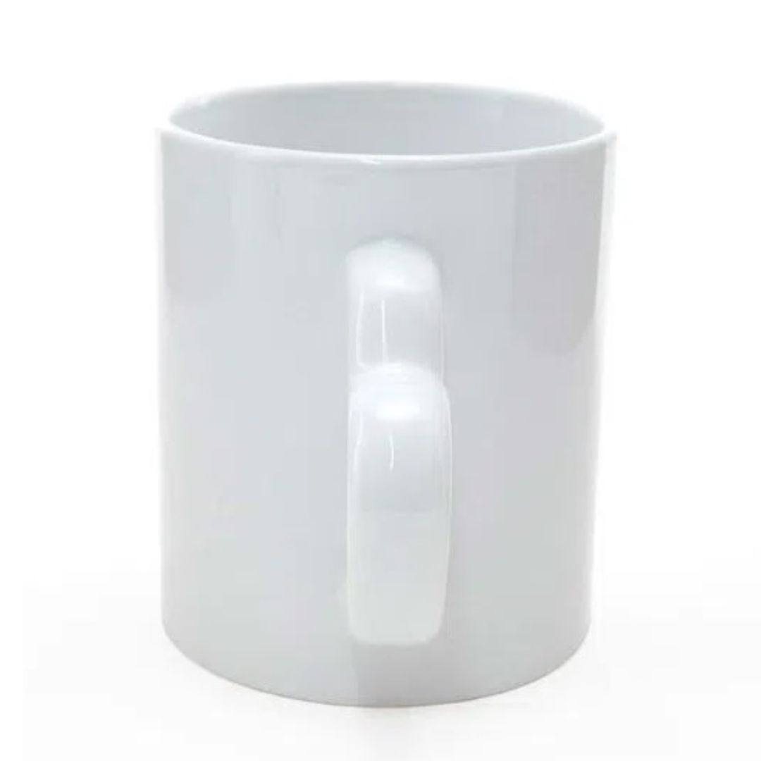 Caneca Alça Coração Live 325ml Branca para Sublimação - Imagem 3