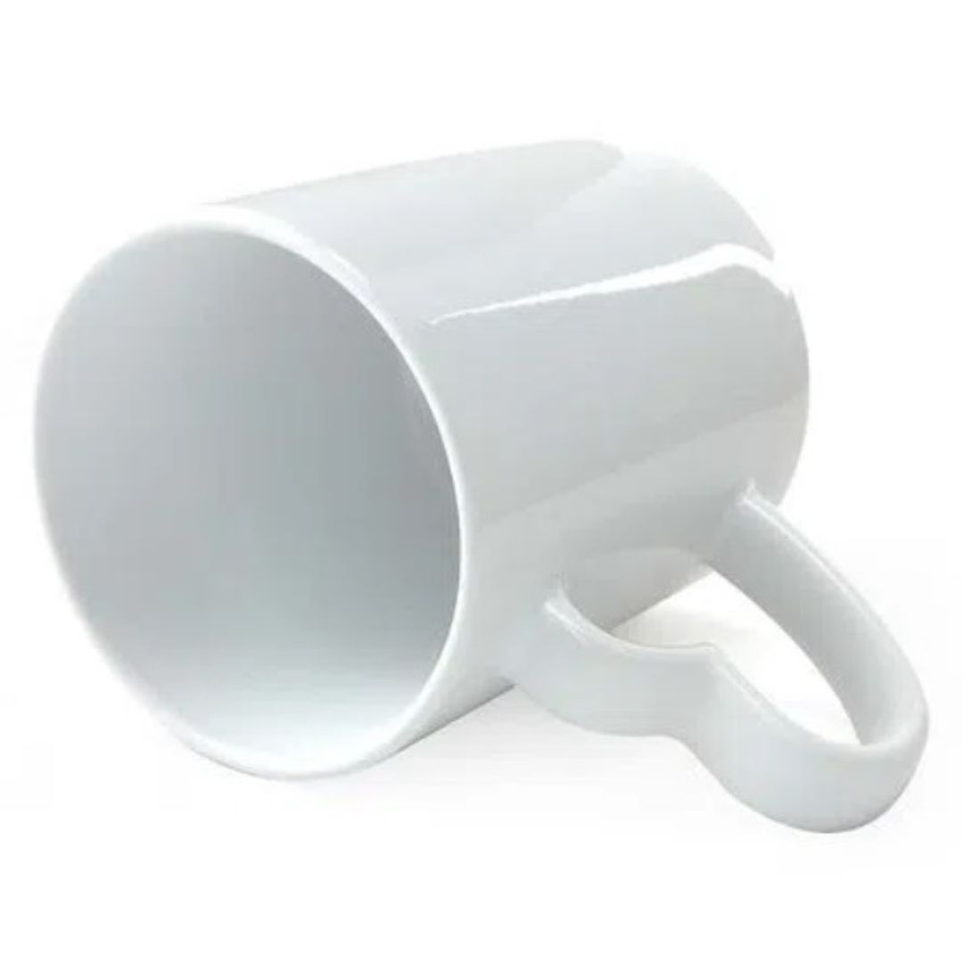 Caneca Alça Coração Live 325ml Branca para Sublimação - Imagem 2