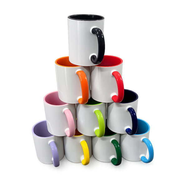 CANECA INTERIOR E ALÇA COLORIDO LIVE PARA SUBLIMAÇÃO