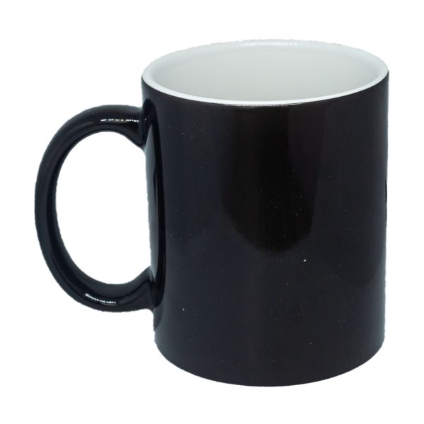 Caneca Mágica Preta Brilho Live 325ml para Sublimação