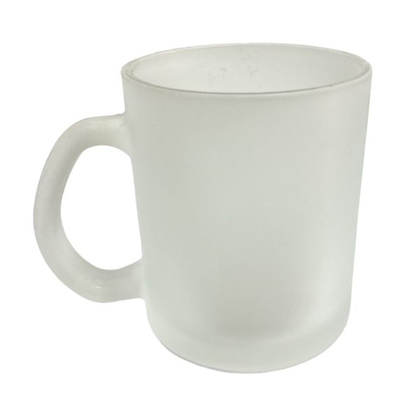 Caneca de Vidro Jateada Sublime 330ml para Sublimação